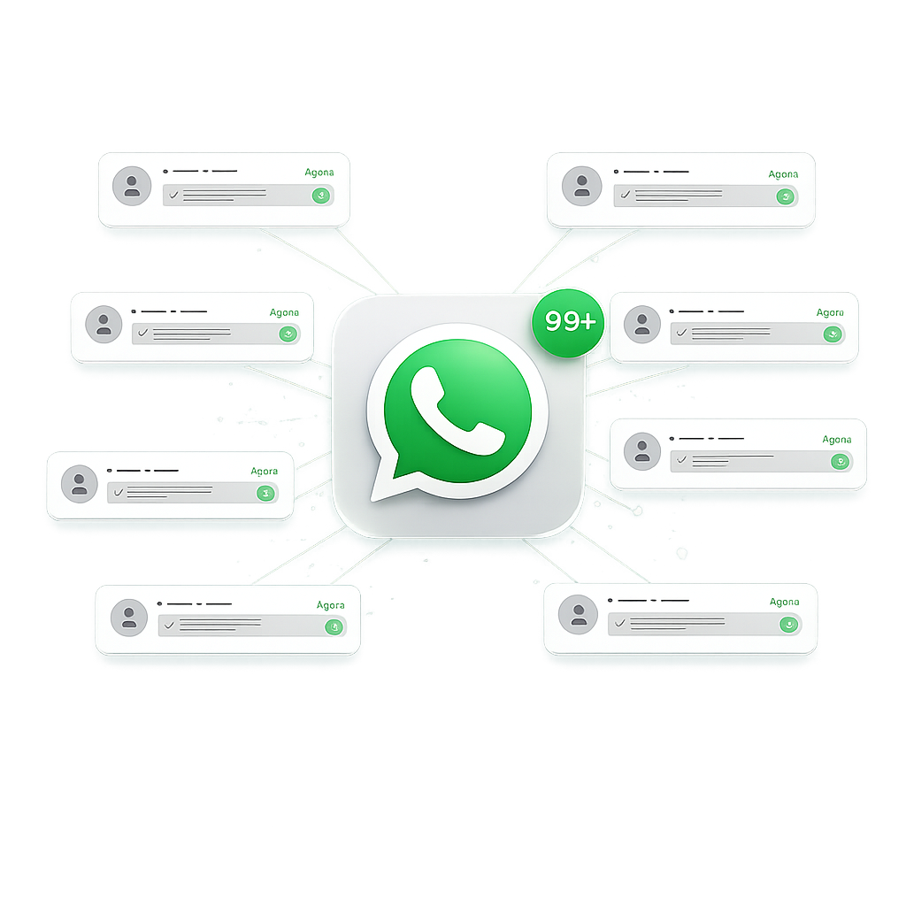 WhatsApp com múltiplas conversas automatizadas pela Automae